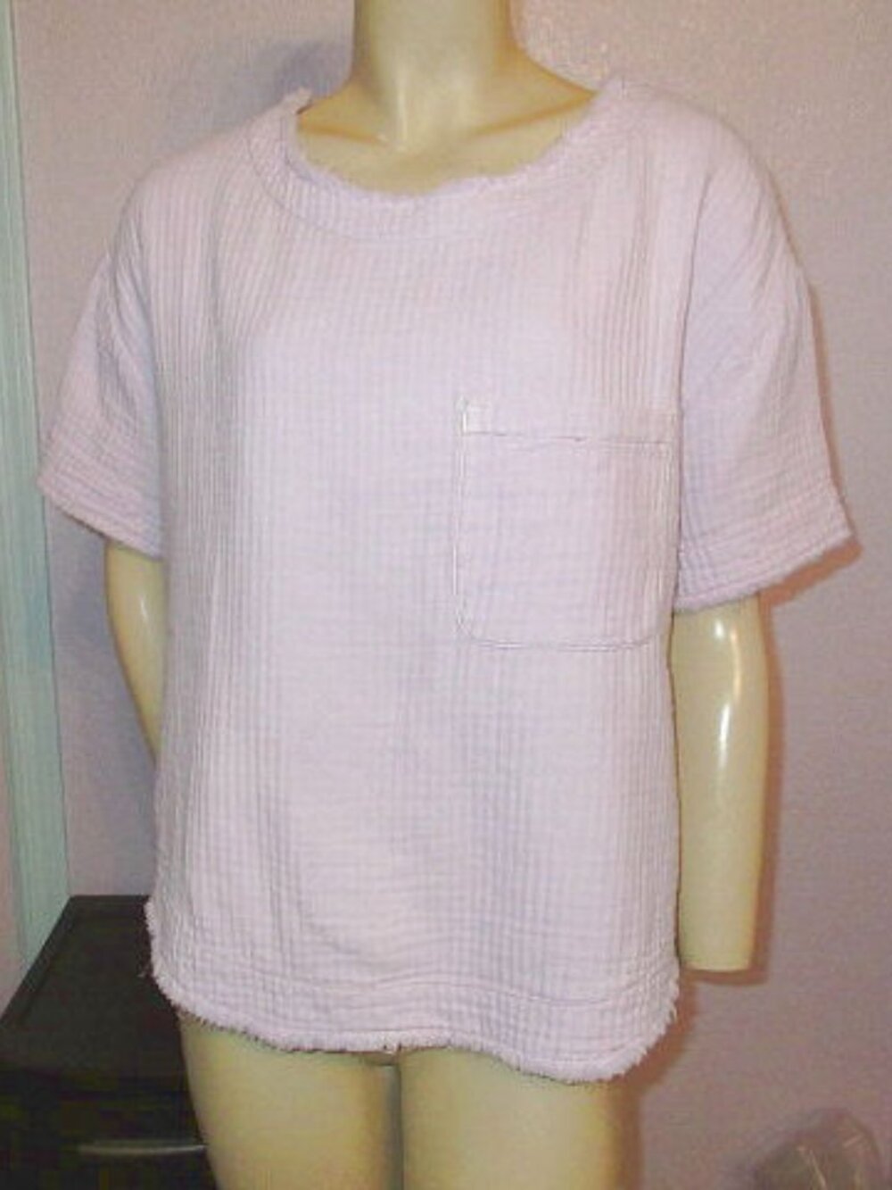 Free People Palo Alto Blouse Top Size XL Cotton Muslin Boxy Magical Fairycore